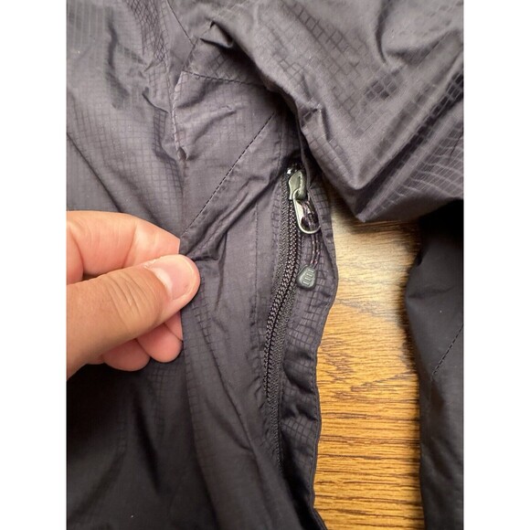 #Lands End Women's Primaloft Ski Jacket M 10-12, Full Zipper Hooded Black & Pink - Picture 9 of 13